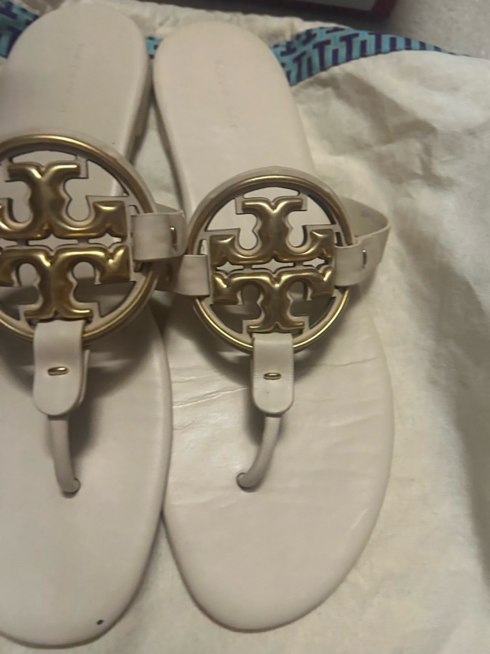 TORY BURCH crystal MILLER leather sandals. - Picture 5 of 16